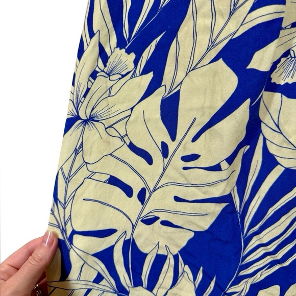 Maaji Wildest Dreams Tropical Plunge Open Back Button Front Maxi Dress Cover Up - Picture 15 of 16